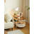 Movable Oval Metal Glass Coffee Table With Storage