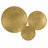 Gold Metal Plate Large Metallic Disk Home Wall Decor, Set of 3 37", 27", 21"H