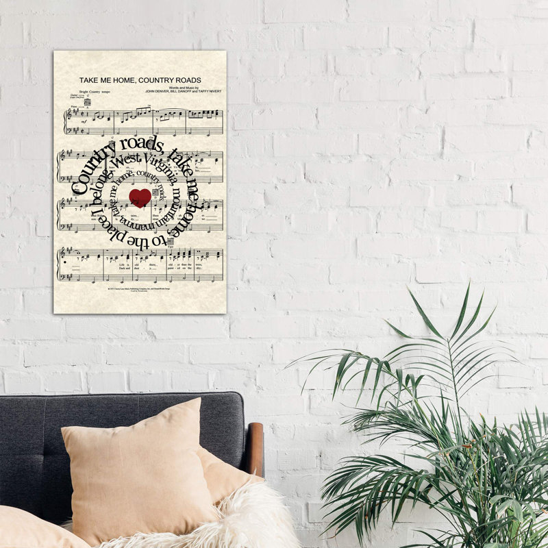 Take Me Home Country Roads - Wrapped Canvas Print, 101.6 cm H x 66.04 cm W x 1.91 cm D