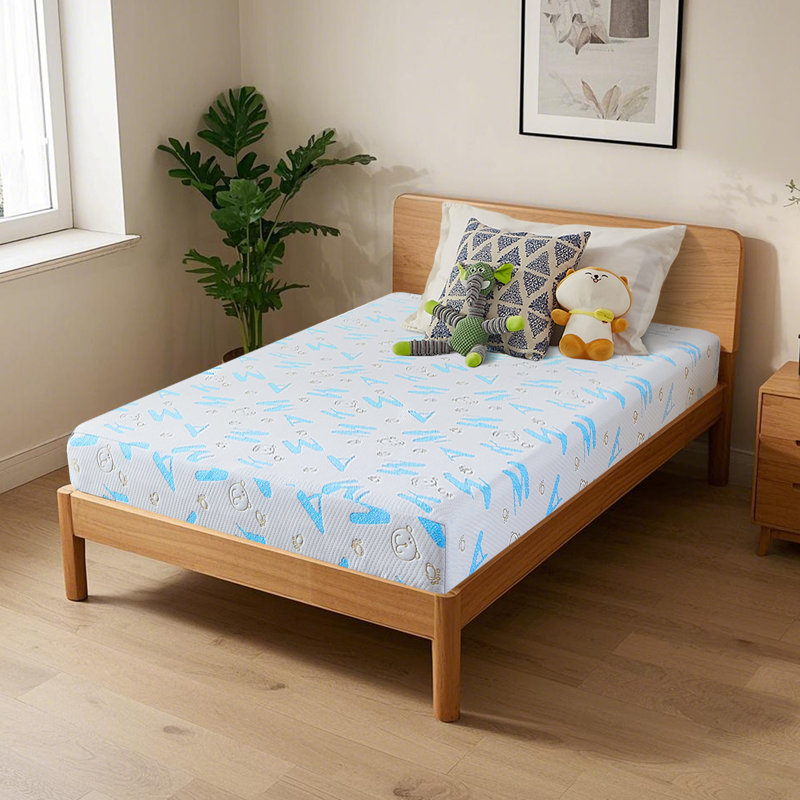 Matelas en mousse viscoélastique gélifiée mi-ferme Alwyn Home, 6", Très grand simple