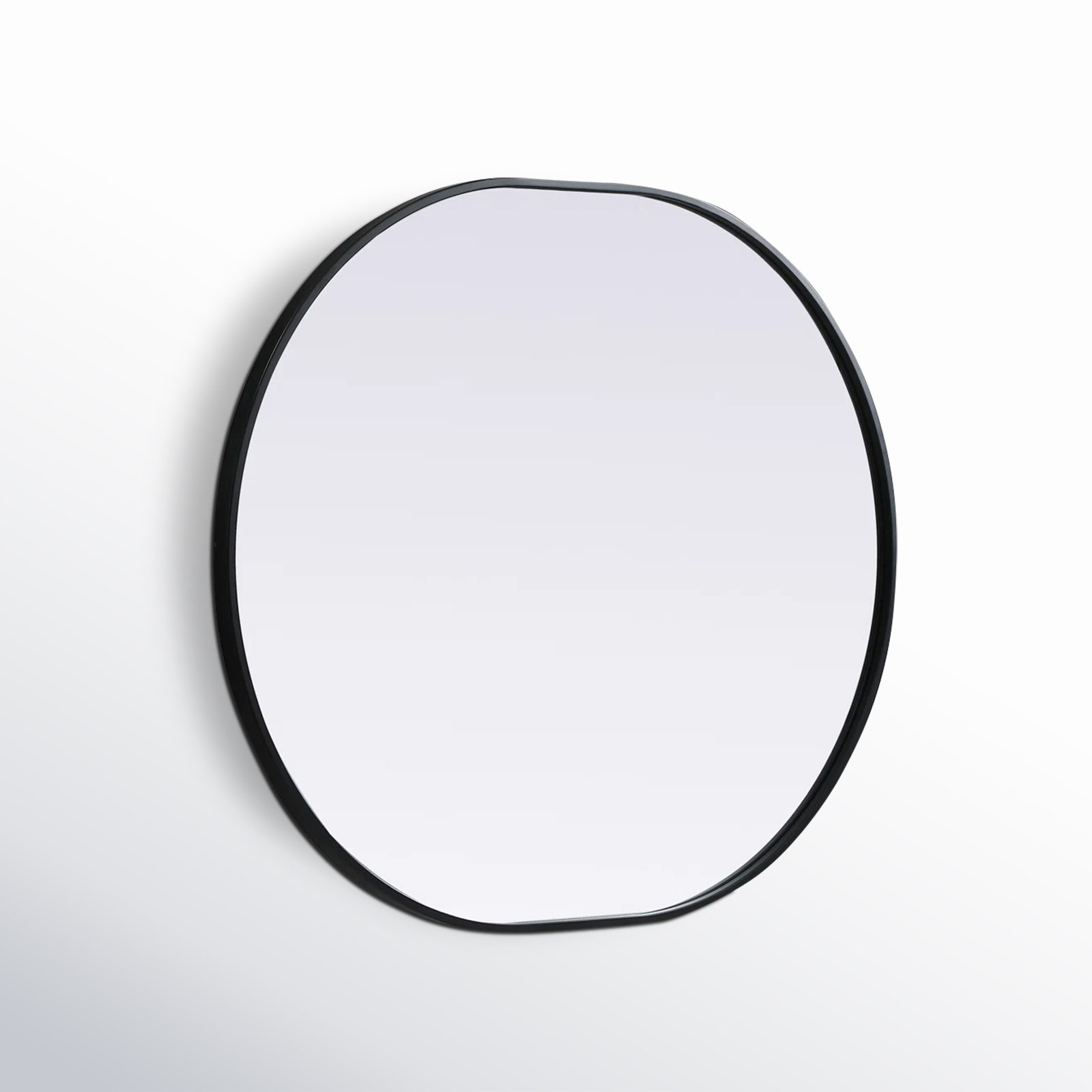 Sabine Metal Pill Wall Mirror, Black, 36" x 30"