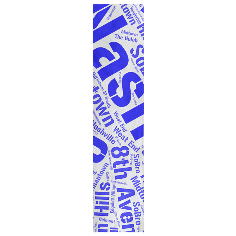 Chemin de table, 72 po x 16 po, Bleu, Nashville