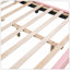 Lit plateforme tapissier en similicuir avec ornement en lapin-115693433-115693434