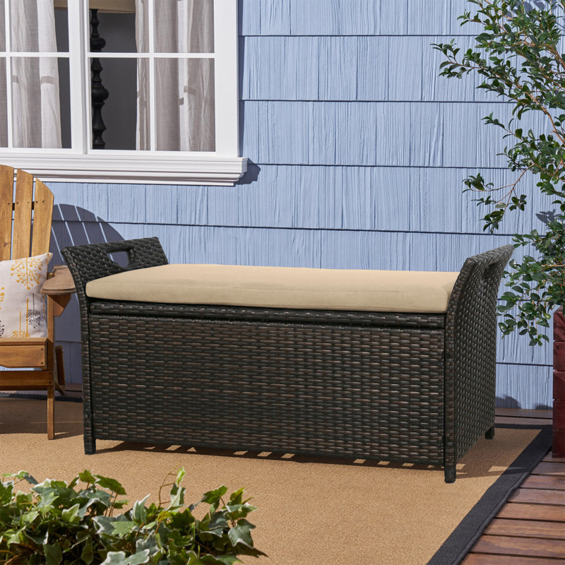 Farit Polyethylene Outdoor Bench, Beige
