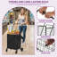 Balconera Foldable Shopping Cart With Wheels, Portable Utility Carts For Groceries Laundry Storage Organizer
