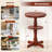 2PCS 2-Tier Round High Top Table w/ Storage Shelf & Pedestal Base for Kitchen