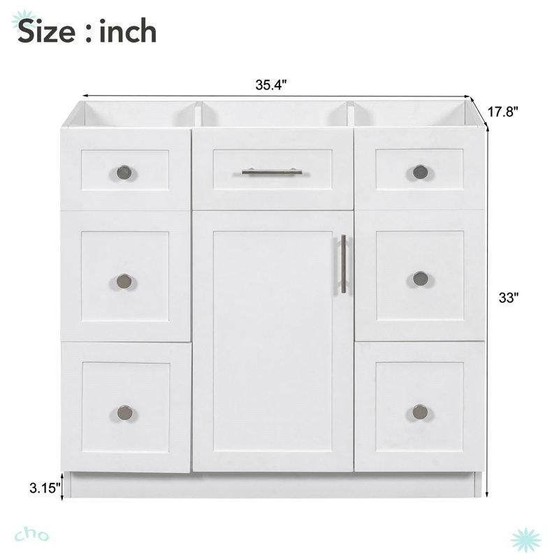 Meuble-lavabo blanc 36 po (lavabo non inclus)