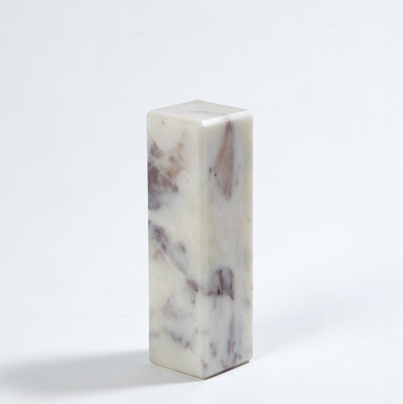 Marble Mini Pedestal/Riser, Grey, 10" H x 3" W x 3" D