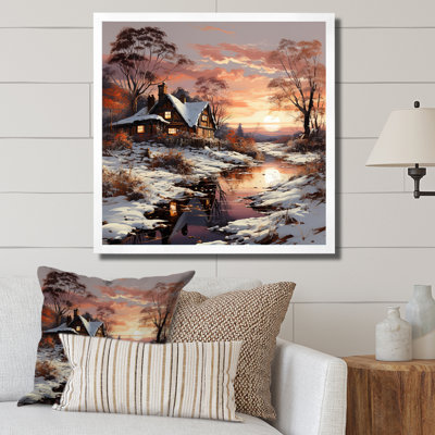«Sunrise Winter Country Panorama I», reproduction d'art sur toile