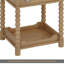 Table de chevet de style rétro avec tiroir et tablette ouverte pour la chambre à coucher, table de chevet avec pieds tournés et poignée en métal,-35173728