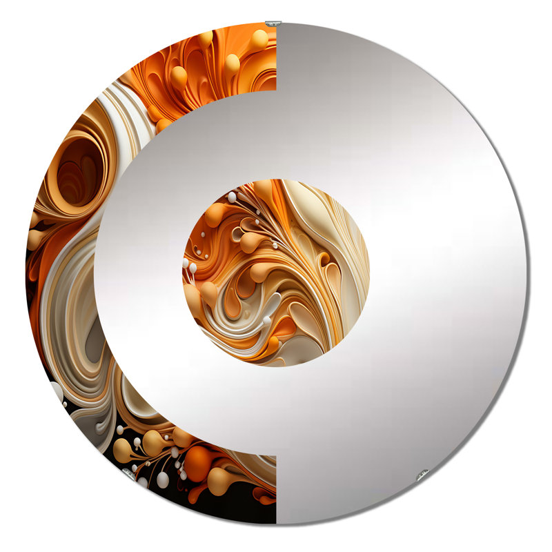 Jaterra - Miroir mural demi-cercle, 31,4 po x 31,4 po