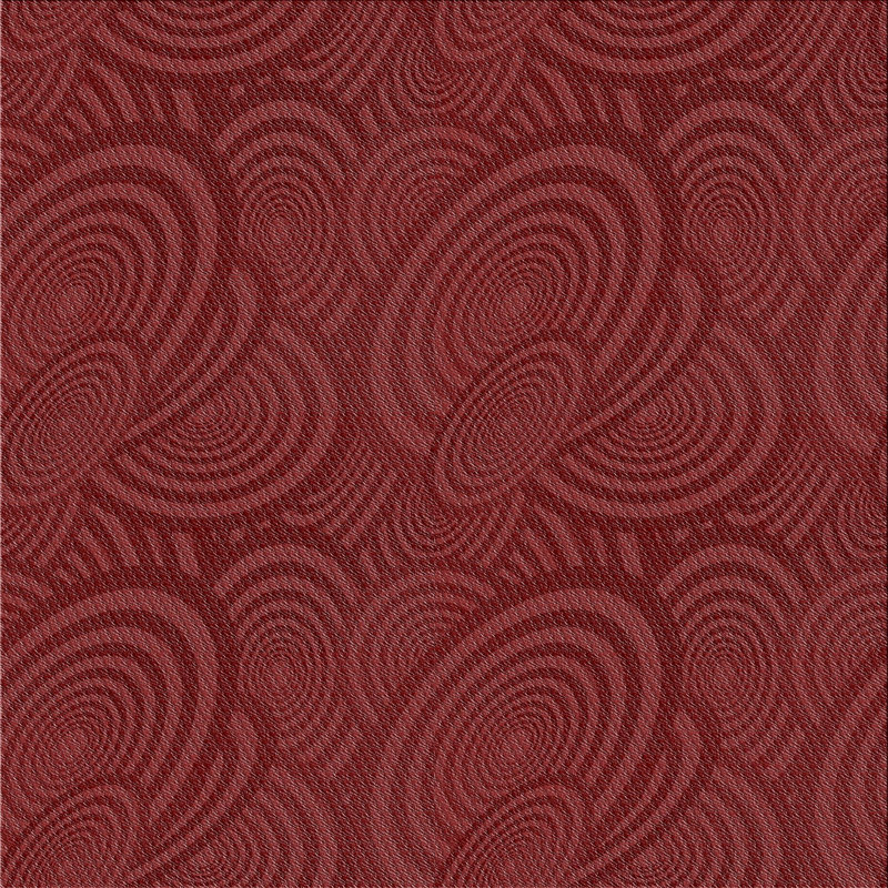 Tapis rouge tissé à la machine, Carré 8 pi
