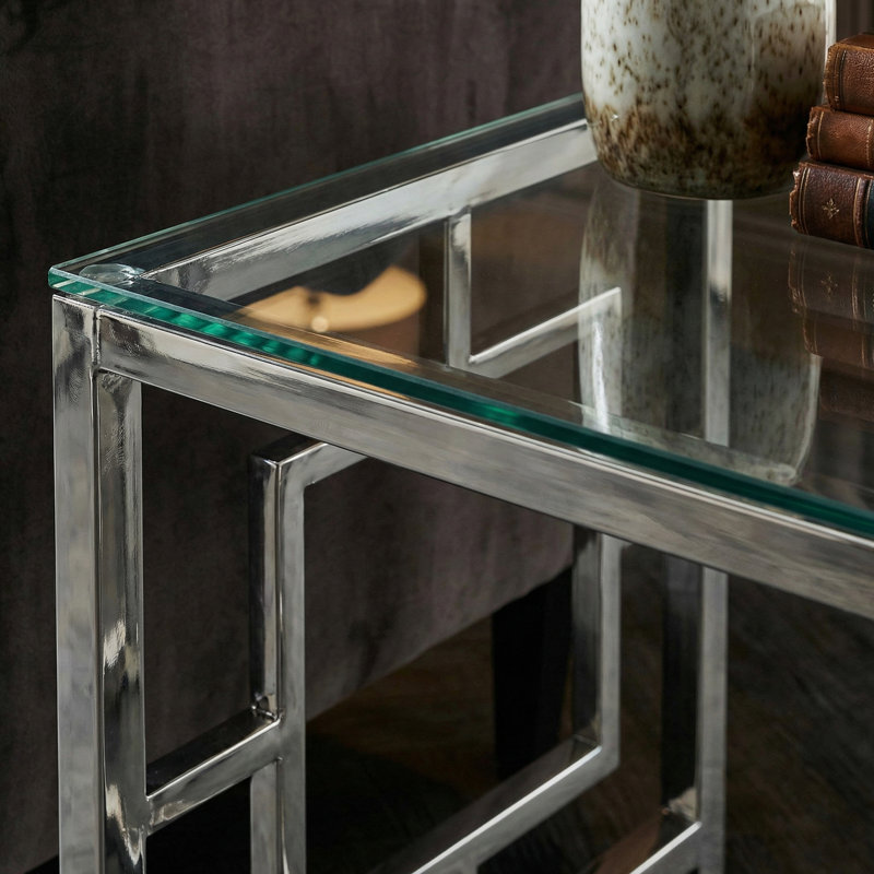 Varda Glass Top End Table