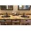 19" Oval Copper Bathroom Sink with Barbed Wire Design, Drain Included