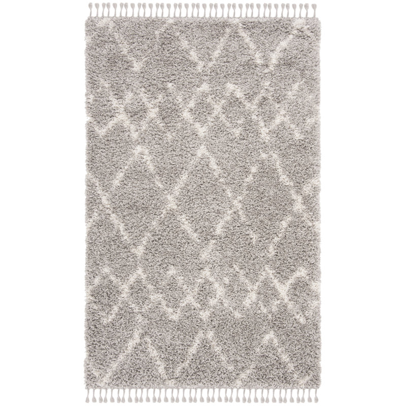 Kressley Pro Lux Shag 400 Performance Geometric Rug, Rectangle 2'6" x 4'