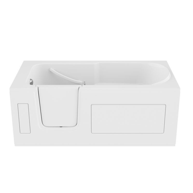 Therapeutic Tubs 30 in. x 60 in. Left Drain Step-In Walk-In Soaking Tub with Low Entry Threshold in White, Left
