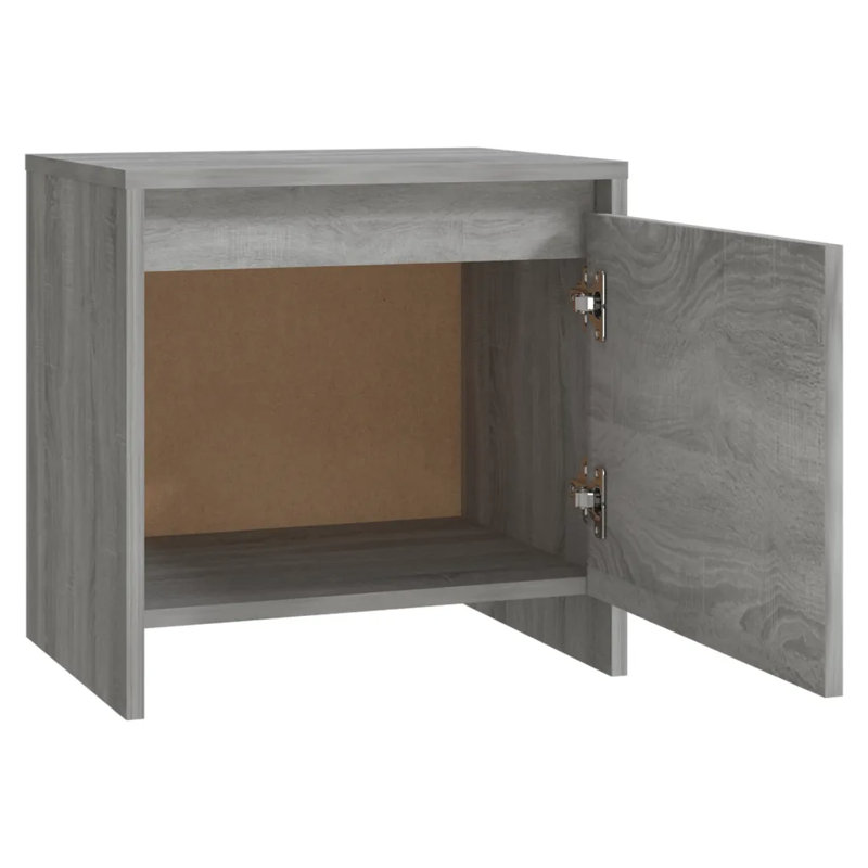Morden 45cm W Bedside Table, Grey, Set of 2
