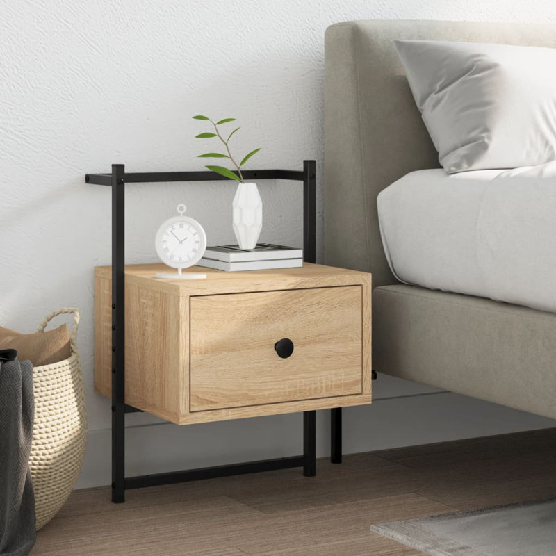 Huckstep 35cm W Bedside Table, Sonoma Oak, 2