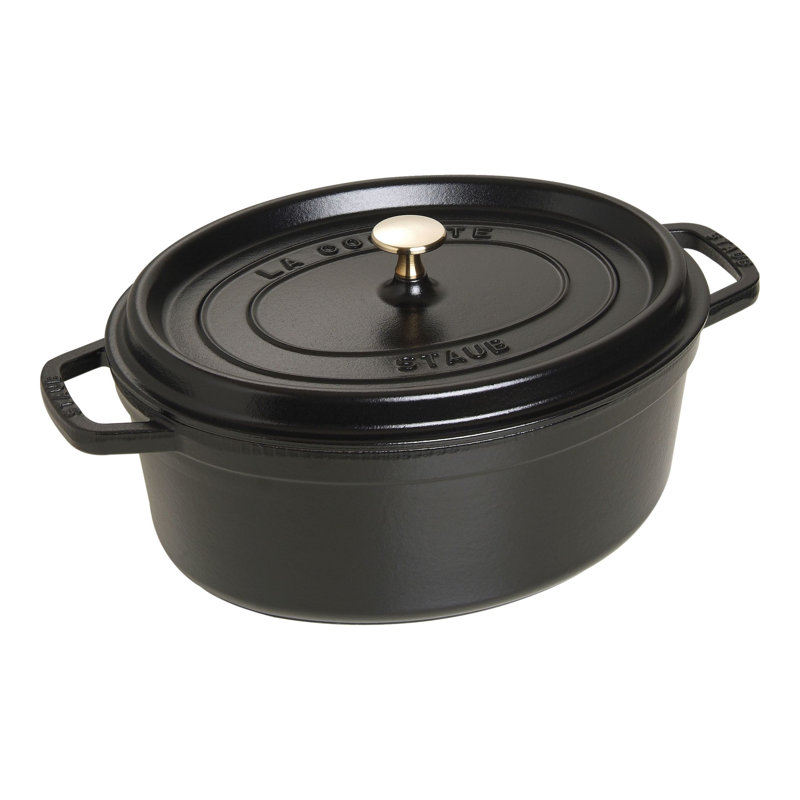 Cocotte ovale en fonte La Cocotte, noir, 12,25 pte