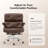 Mid Back Brown Genuine Leather Swivel Office Chair With Aluminum Base-1408023181