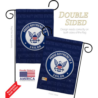 2 côtés 19 po x 13 po Ensemble de drapeaux de jardin Proud Boyfriend
