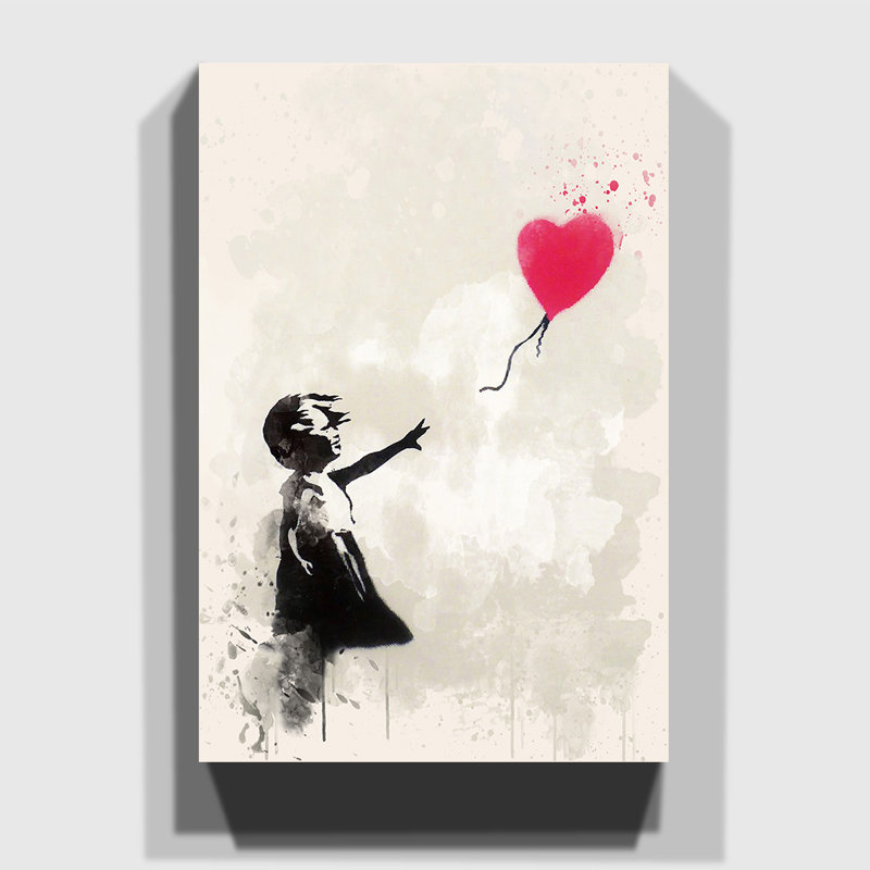 Banksy - Wrapped Canvas Painting, 50cm H x 35cm W
