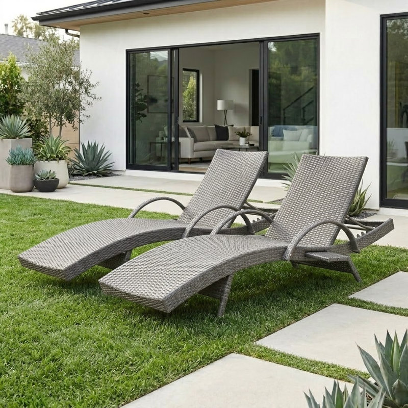 Duskin Outdoor Chaise Lounge Set, Gray