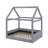 Full Size Upholstered House Daybed With LED Light Strips-1333696213
