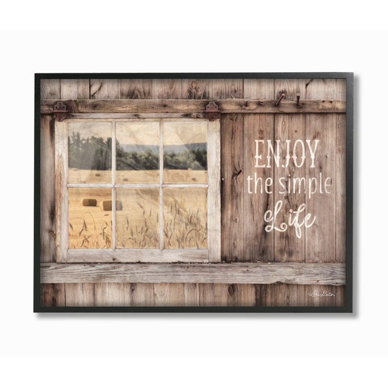 «Enjoy The Simple Life», photographie, H 24 po x l 30 po x P 1,5 po, Giclée encadrée noir minuit