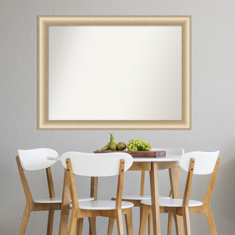 Miroir d'appoint mural en plastique brun, 31,75 po x 42,75 po