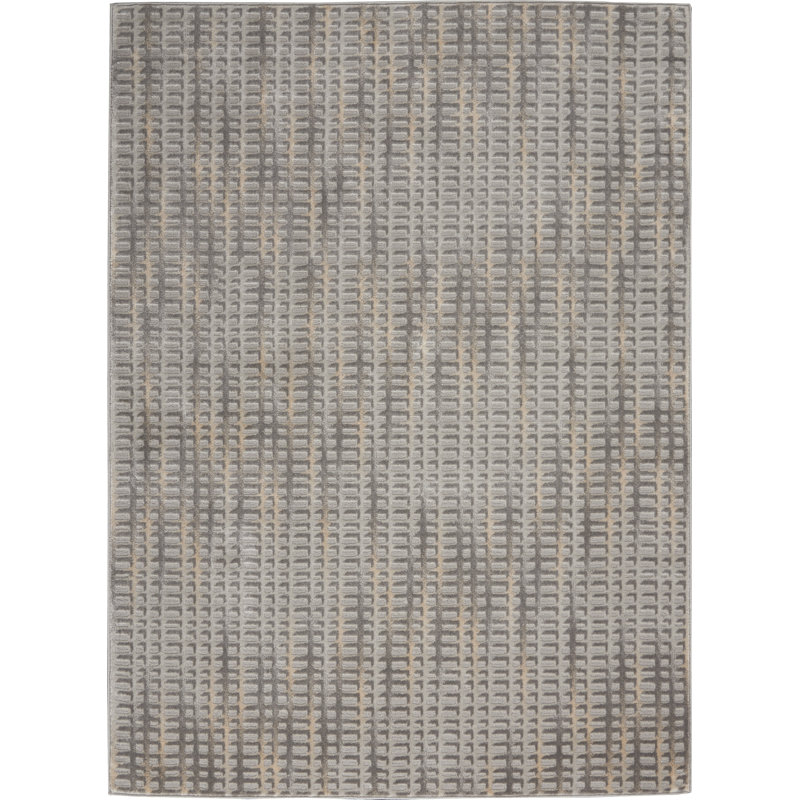 Tapis gris Mikie, Rectangle 5 pi 3 po x 7 pi 3 po