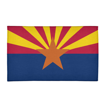 Tapis noir en chenille Arizona Flag