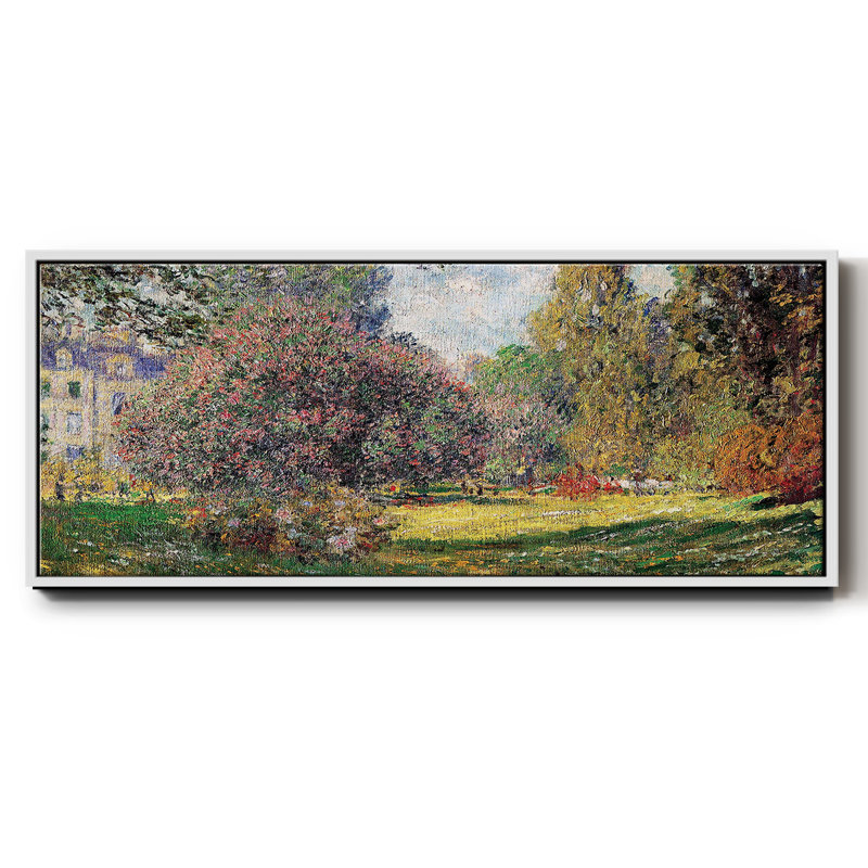 The Park by Monet- Framed Canvas