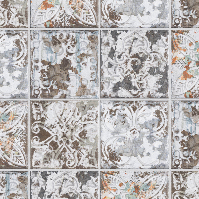 Aevum 8" x 8" Ceramic Metal Look Wall Tile