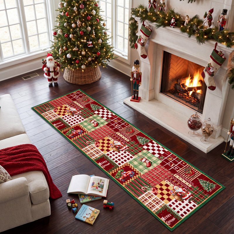 Rectangle Patchwork Washable Area Rug, 60*180cm