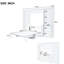 Grand lit blanc avec bureau et bibliothèque - bois de pin blanc. Économisez de l'espace dans la chambre à coucher. Pas de boîte à ressorts. Rangement abondant. Grande tablette pliable pour économiser de l'espace-1230258517