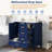 30" Solid Wood Bathroom Vanity With Ceramic Sink, Soft Close Doors, 4 Drawers-2005296865
