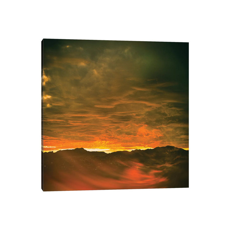 Mountain Sunset by Mark Paulda - Print on Canvas, 45.72cm H x 45.72cm W x 3.81cm D, Wrapped Canvas