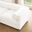 Chenille blanche 2 avec rangement : Assise douce et confortable, design ergonomique et moderne