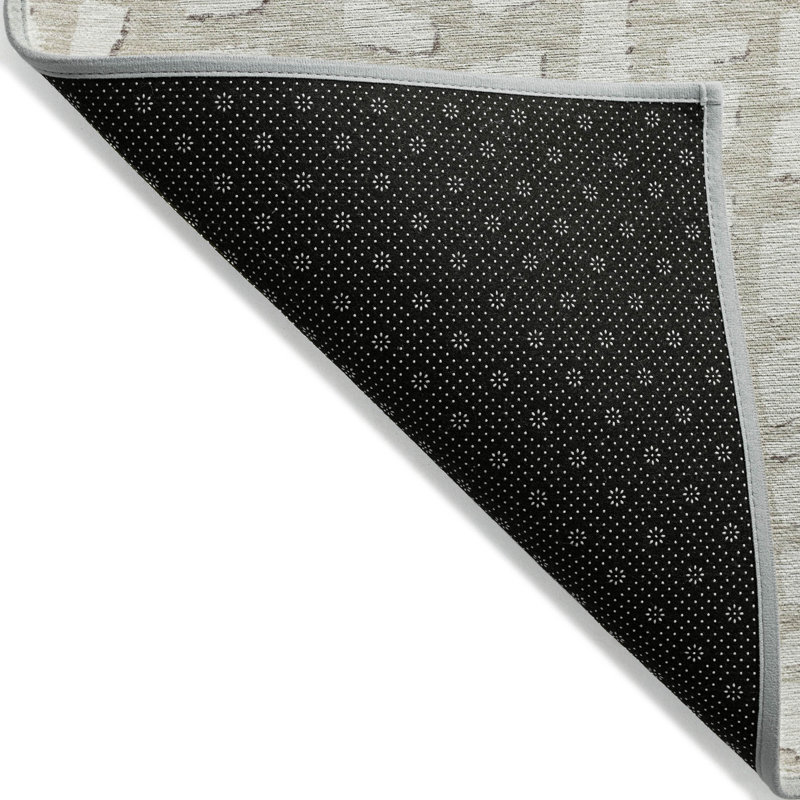 Tapis intérieur lavable abstrait beige et ivoire 9 pi x 12 pi
