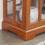 Vitrine de style antique à DEL avec portes vitrées, tablettes réglables et base renforcée pour objets de collection à la maison ou au bureau-1938605375