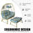 Spacious Patio Lounge Chairs, Steel Pe Rattan Boho Egg Set For Patio Home