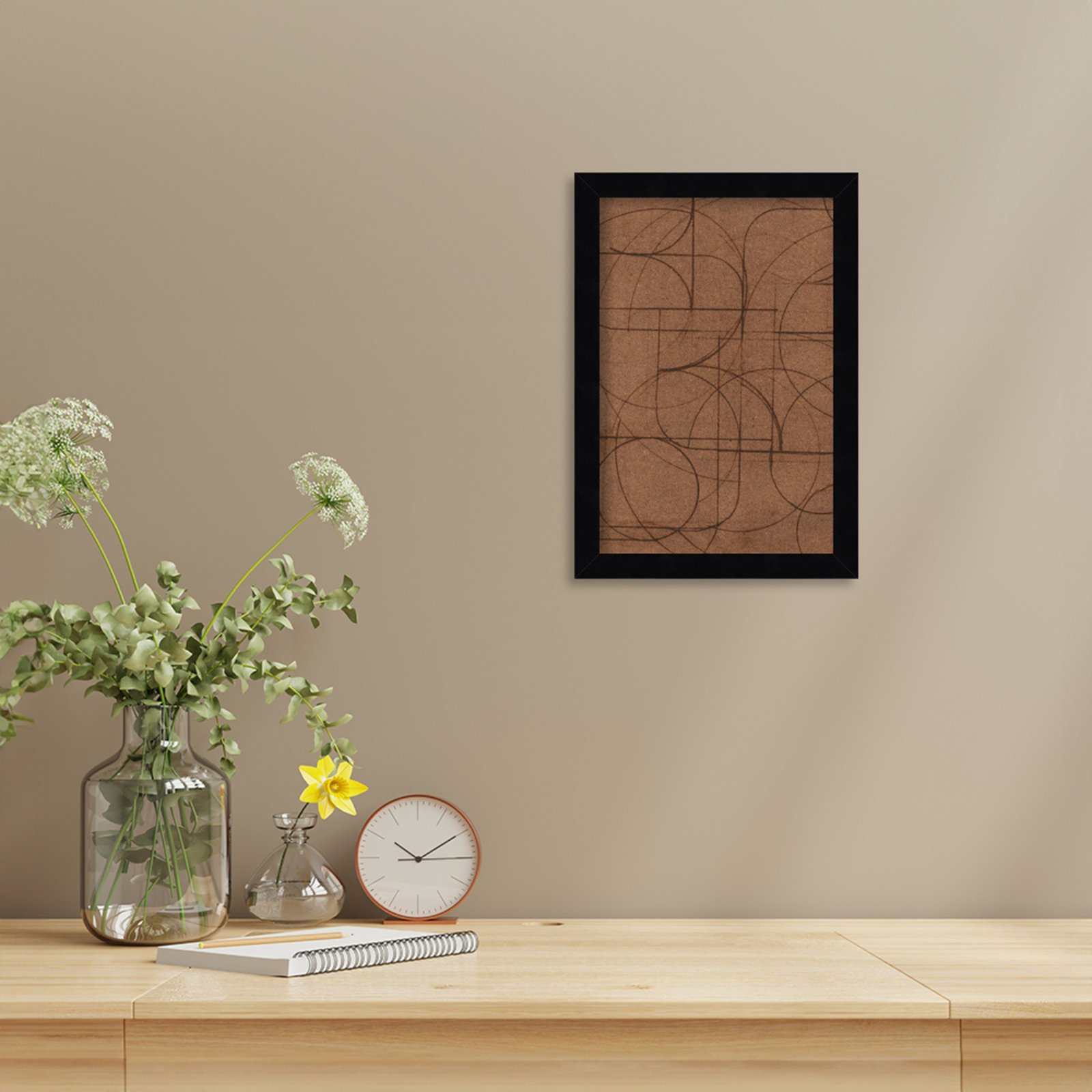 Curved 1 Print by Dan Hobday, 13" H x 9" W, Black Framed Print without Mat
