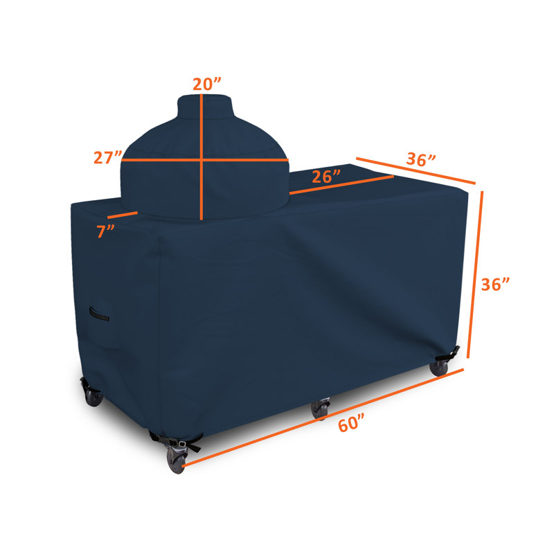Heavy-Duty Outdoor Waterproof Outdoor Big Egg Grill Cover, UV Resistant Barbeque Gas Cover, Blue, 36" H x 60" W x 36" D