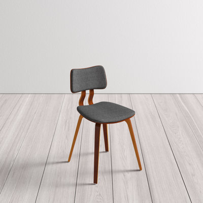 Decklen Mid-century Armless Dining Chair in Polyester Upholstery by George Oliver