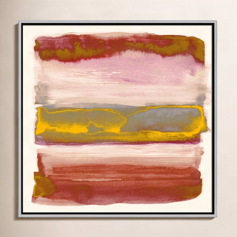 Imprimé «Yellow Sky II» par Nan, Argent, H 25,5 po x l 25,5 po