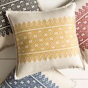 Coussin Pentas, 22 po x 22 po, Jaune, Housse de coussin seulement