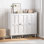 Armoire à chaussures à 5 niveaux avec 3 portes et 3 tablettes réglables pour le vestibule Abril