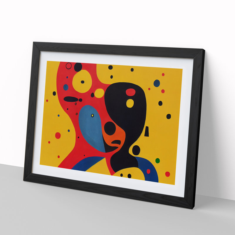 Entrancing Abstract - Single Picture Frame Print, 46cm H x 64cm W, Black