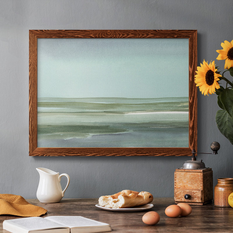 Aqua Reflections I - Toile tendue avec châssis rustique, Érable, H 14 po x l 20 po x P 1,5 po